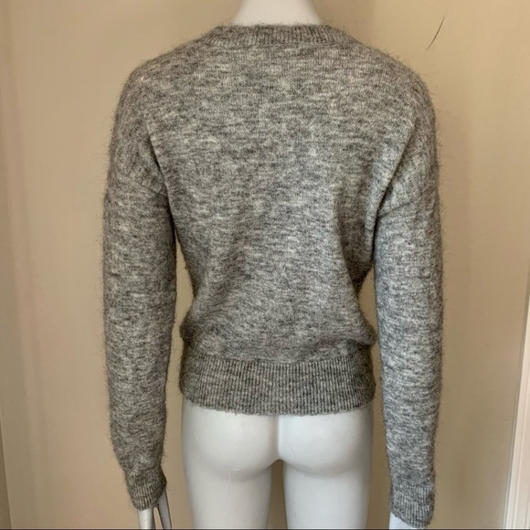 & OTHER STORIES Mohair Wool Blend Crewneck Sweater Gray XS - Picture 12 of 14